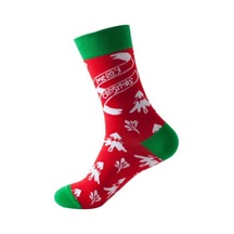Erkek, Kadın Ve Çocuklara Özel Ağaç Ve Kar Tanesi Desenli Midi Yılbaşı Çorapları.