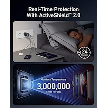 737 Şarj Cihazı Ganprime 120w Macbook Pro/air, İpad Pro, Galaxy S22/s21, Xps 13, 20/10+, 14/13 Ve Daha Fazlası İçin 3 Bağlantı Noktalı Hızlı Kompakt Duvar Şarj Cihazı Acı Kahve