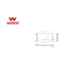 Motor Radyatoru 702x358x32 Mm Ford Transit Mk4 T15 2,5td 1994-2000 Klimasız Brazing 99vt8005aa Wisco