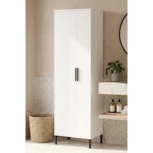 Yurudesign Daisy Çok Amaçlı Dolap, Vileda Banyo Dolabı Beyaz Dy1- Çok Renkli