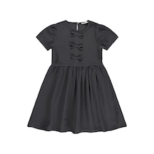 Civil Girls Fiyonklu 10-13 Yaş Elbise - Gri Antrasit