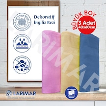 3 Adet Mikrofiber Temizlik Bezi Dekoratif İngiliz Temizlik Bezi