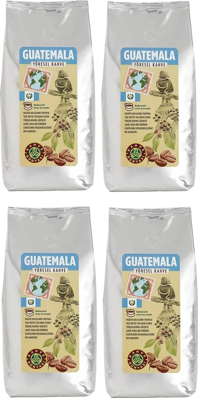 Kahve Dünyası Yöresel Guatemala Çekirdek Filtre Kahve 4x1000gr Çekirdek