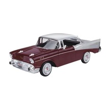 Motormax 1957 Chevy Bel Air Bordo Ve Gri 1/24 Model Araba