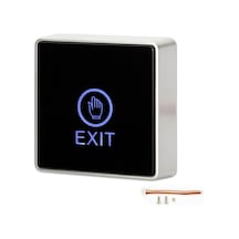 Bas Aç Dokunmatik Çıkış Butonu Exıt Mavi Led Sıva Üstü 86*86Mm