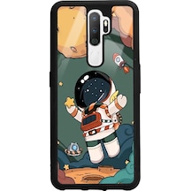 Oppo A5 2020 Anime Astronot Tasarımlı Glossy Telefon Kılıfı Çok Renkli