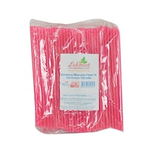 Körüksüz Pipet Ayran Kola Meşrubat Pipeti 19 Cm Kırmızı 150 Adet Paket Renkli