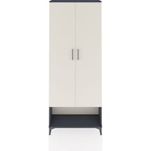 Arges Dolap 2 Raflı 2 Kapaklı Tek Askılı 88x30x221 Antrasit-aytaşı Antrasit