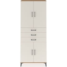 Arges Dolap 4 Raflı 3 Çekmeceli 4 Kapaklı 88x30x221 Çam-aytaşı Çam