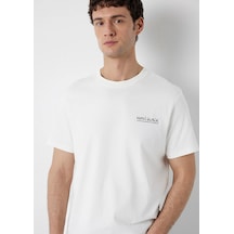 Mavi M0613533-70057 Mavi Black Baskılı T-shirt Erkek Tişort Beyaz
