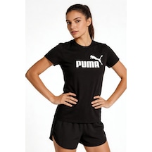 Puma Essentials No.1 Logo Kadın Spor Tişört Siyah