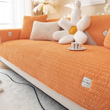Turuncu Kanepe Yastığı Kalınlaşmak Peluş Yumuşak Kanepe Örtüsü Oturma Odası İçin K Yıkanabilir Kanepe Havlu Koltuk Örtüsü 56852373
