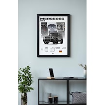 Mercedes-amg G63 Ahşap Çerçeveli Poster Tablo Lüks Off-road Ikonu