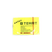 Temat Yapışkanlı Not Kağıdı 50x75 MM 12 Adet Fosforlu Sarı 110