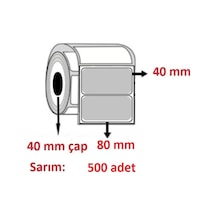 Özsaraç Etiket Silver Mat Etiket 40 x 80 MM 500'lü 5 Rulo