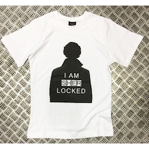 Stoned&Fame Unisex Beyaz Sherlock Holmes Baskılı T-shirt Beyaz