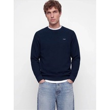 Jack & Jones Jprblualves Structure Crewneck Erkek Sweatshirt-34085 Lacivert