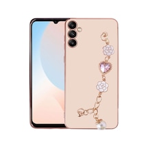 Zore Galaxy A34 Kılıf El Tutamaçlı Kamera Korumalı Ogaa Taka Silikon Kapak - Pembe