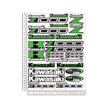 Z1000 Sticker Set Yeşil Siyah