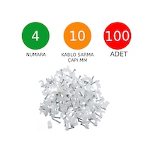 Tek-iş Beton Çivili Kablo Tutucu Kroşe No: 4 - 10 Mm 100 Adet
