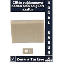 Bitkisel Organik %100 Doğal Saç Yüz Vücut El Kullanım Hassas Kuru Ciltler İçin Sabun Kil 2 Adet
