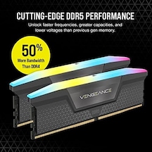 Corsaır Vengeance Rgb Ddr5 32gb 2x16gb Ddr5 6000mhz Cl36 Amd Expo Intel Xmp İcue Uyumlu Bilgisayar Belleği - Gri Cmh32gx5m2e6000z36