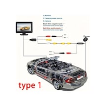 Xuweiwei 4.3 Inch Araba Arka Gorus Monitoru Tip 1 Arac Geri Gorus Kiti Yedek Kamera Otopark Asistani Kolay Kurulum