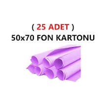 25 Adet 50x70 Cm Lila Renkli Fon Kartonu Rulo Canlı Renk Büyük Boy Anaokulu Kreş Okul