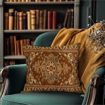 Turkıshrug Kıngdom Pers Halı Motifli Çift Taraflı 43x43 Cm Dekoratif Kırlent Kılıfı Klasik Ve Şık Salonlar İçin 43 X 43 Çok Renkli