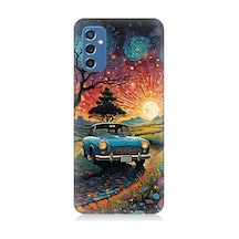 Samsung Galaxy M52 Uyumlu Gece Manzarası Desenli Silikon Kılıf