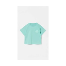 Poala Kids Unisex Yeşil Summer Club Tshirt Turkuaz