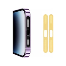 Ally Apple Uyumlu iPhone 14 Pro Max İçin Anti-dust Toz Ve Kir Önleyici Sticker 2 Adet Set- 1903 - Renk: Gold