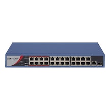 Hıkvision Ds-3e0326p-e/m B 24 Port Megabit 24 Port Poe 250w + 1 Port Gigabit Uplink + 1 Port Gigabit Sfp Yönetilemez Rack Mount Switch