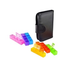 Pazly Tıp Tablet Suntek Renkli Organizatör Kutusu Hap Gün Cüzdan Çok 7 Ho Çok Renkli