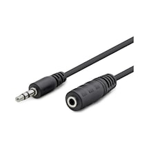 Hdx1004 3.5mm Trs Aux Uzatma Kablosu 1.2 Metre - Erkek Dişi Kulaklık, Hoparlör, Pc, Araba Uyumlu Stereo Ses Uzatma Kablosu, Siyah
