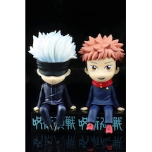 Jujutsu Kaisen Gojo Satoru Ve Yuji Itadori İkili Set Anime Koleksiyon Figürü 8-10 Cm
