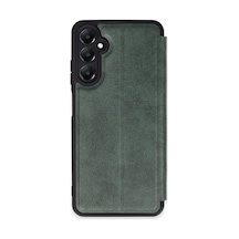 Jenerik Samsung Galaxy Uyumlu A25 5g Kılıf Flip Cover - Koyu Yeşil