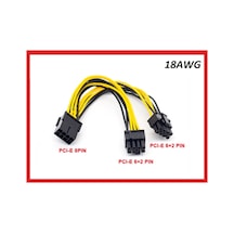 8 Pin Kablo Ekran Kartı Power Çoklayıcı Kablo 18Awg Pci-E Molex