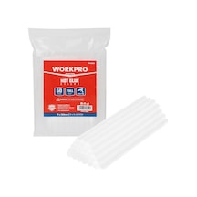 Workpro Wp432002 11x200mm Sıcak Silikon Tabancası İçin 50 Adet Şeffaf Yedek Silikon/mum