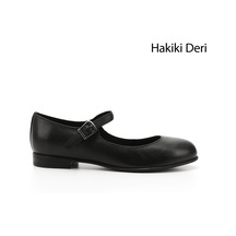 Gönderi(R) Gönderi R Siyah Bilek Bağlı Mary Jane Hakiki Deri Babet Siyah