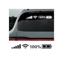 Batarya Wifi Pil Icon Oto Sticker (25 Cm -3 Cm)