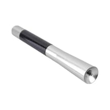 Uni Versal Gri Karbon Fi Ber Oto Çubuk Radyo Anteni 12 Cm Abanoz