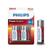 Lr03p6bp/10 Lr03 Micro 1.5 Volt 4+2 Power Alkaline Aaa İnce Kalem Pil 6'lı Paket