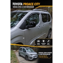 Toyota Proace City 2019+ Araca Özel Cam Rüzgarlığı + Yarasa Ayna Kapağı A+ İthal