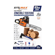 Stilmax St9200x 63cc Turbo 9200 Benzinli Ağaç Odun Kesme Makinesi Motorlu Testere Zincirli Ağaç