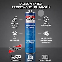 Dayson Extra Poliüretan Mastik Silikonize Yapıştırıcı, Gri Renk, 280 Ml Çok Renkli
