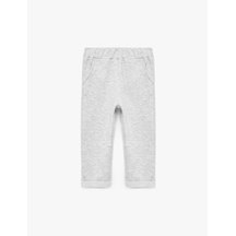 Koton Beli Lastikli Cep Detaylı Basic Eşofman Altı Gri Melanj 7wmb40037tk