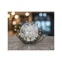 Chacha Home Dekoratif Metal Damlalı Cam Küre Bronz Obje