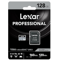 Lexar Professional 1066X LMS1066128G-BNANG 128 GB MicroSDXC UHS-I V30 U3 Hafıza Kartı + Adaptör