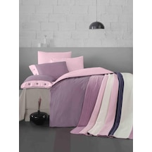 Akrilik Örgü Battaniye Seti Çift Kişilik Pudra Pembe Pudra